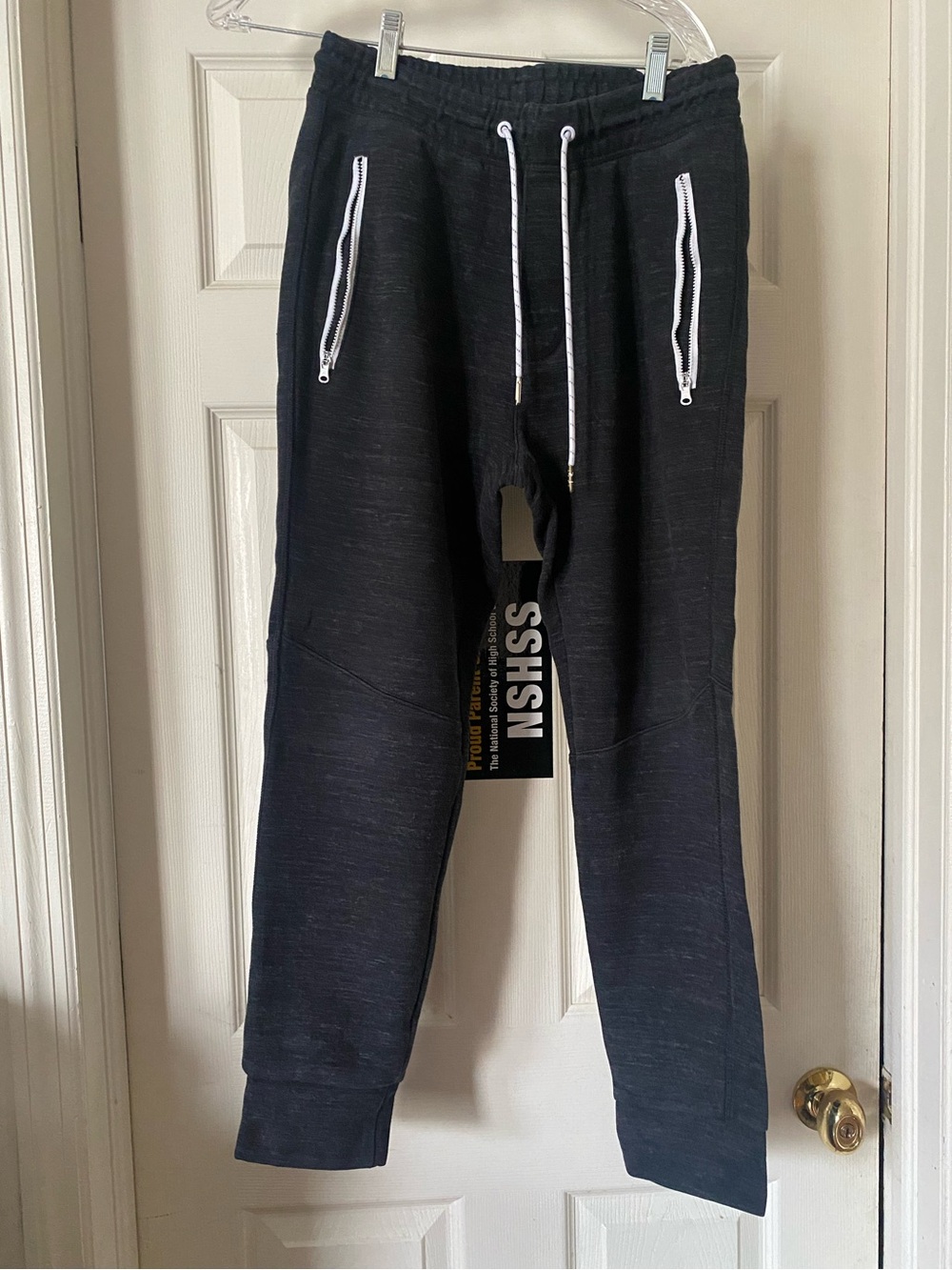 American Eagle Black Jogger Pants with White Liner